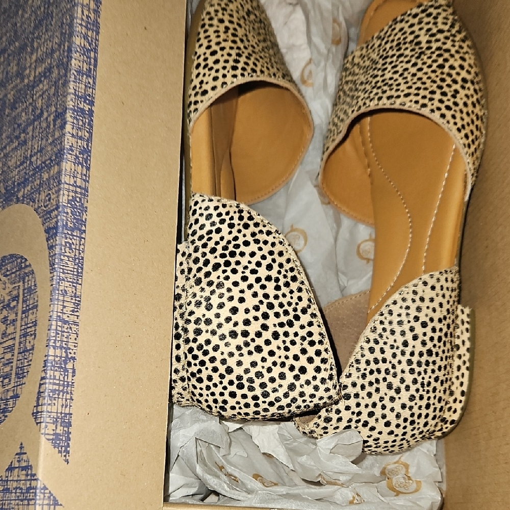 Born Tan and Black Cheetah-Print Open-Toe Slide Mules - Picture 7 of 7
